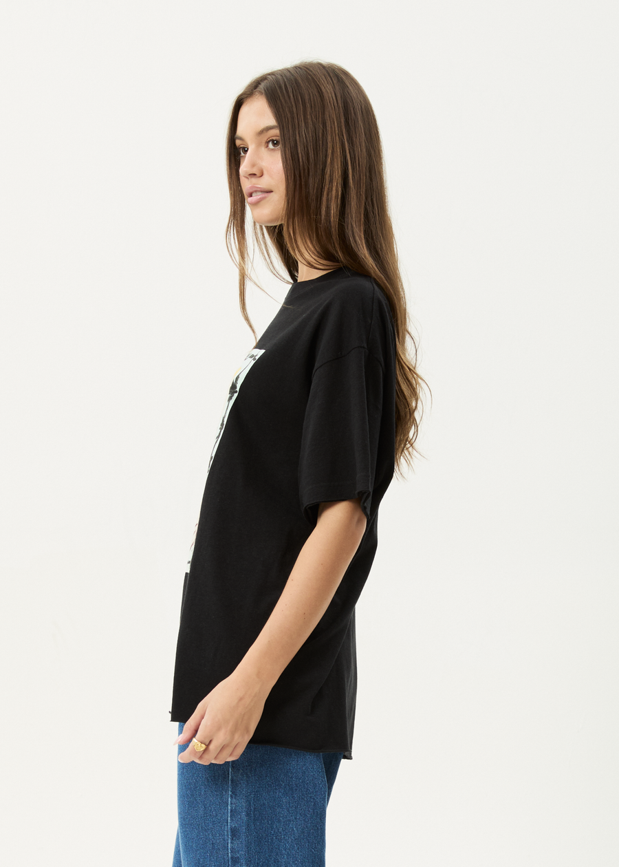 AFENDS Womens Horsegirl - Oversized Tee - Black
