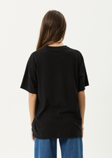 AFENDS Womens Horsegirl - Oversized Tee - Black - Afends womens horsegirl   oversized tee   black