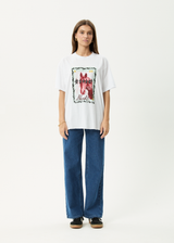AFENDS Womens Horsegirl - Oversized Tee - White - Afends womens horsegirl   oversized tee   white