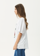 AFENDS Womens Horsegirl - Oversized Tee - White - Afends womens horsegirl   oversized tee   white