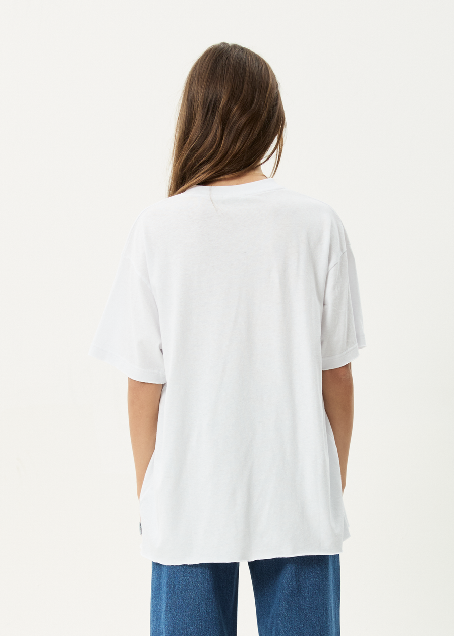AFENDS Womens Horsegirl - Oversized Tee - White