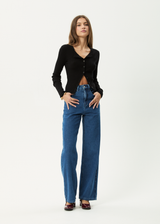 AFENDS Womens Bronte -  Knit Cardigan - Black - Afends womens bronte   knit cardigan   black