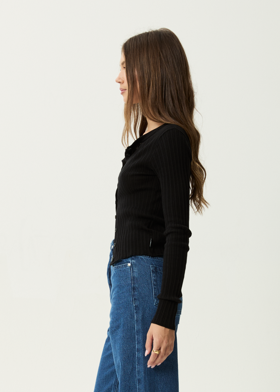AFENDS Womens Bronte - Knit Cardigan - Black