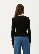 AFENDS Womens Bronte -  Knit Cardigan - Black - Afends womens bronte   knit cardigan   black