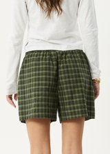 AFENDS Womens Ghost - Boxer Short - Oil Green - Afends womens ghost   boxer short   oil green