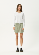 AFENDS Womens Candy - Boxer Short - Oil Green - Afends womens candy   boxer short   oil green