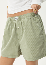 AFENDS Womens Candy - Boxer Short - Oil Green - Afends womens candy   boxer short   oil green