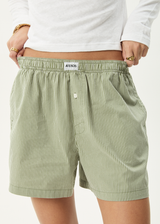 AFENDS Womens Candy - Boxer Short - Oil Green - Afends womens candy   boxer short   oil green