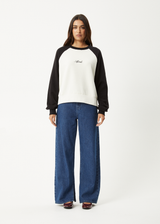 AFENDS Womens Ryan -  Crew Neck Jumper - Black - Afends womens ryan   crew neck jumper   black