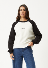AFENDS Womens Ryan -  Crew Neck Jumper - Black - Afends womens ryan   crew neck jumper   black
