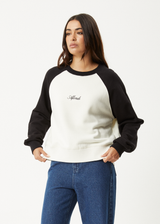 AFENDS Womens Ryan -  Crew Neck Jumper - Black - Afends womens ryan   crew neck jumper   black