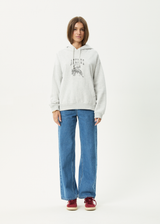 AFENDS Womens Cosmic Cow -  Hoodie - Grey Marle - Afends womens cosmic cow   hoodie   grey marle