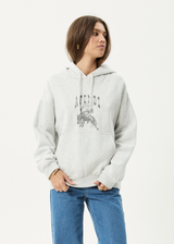 AFENDS Womens Cosmic Cow -  Hoodie - Grey Marle - Afends womens cosmic cow   hoodie   grey marle