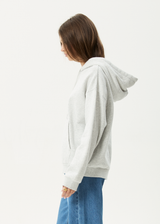 AFENDS Womens Cosmic Cow -  Hoodie - Grey Marle - Afends womens cosmic cow   hoodie   grey marle