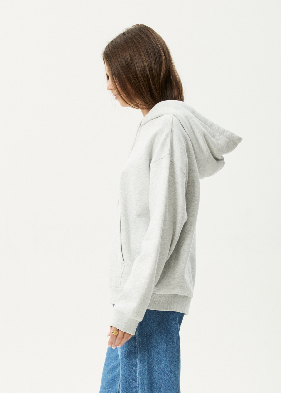 AFENDS Womens Cosmic Cow - Hoodie - Grey Marle