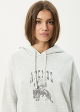 AFENDS Womens Cosmic Cow -  Hoodie - Grey Marle - Afends womens cosmic cow   hoodie   grey marle