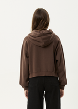 AFENDS Womens Kourt -  Zip Hood - Coffee - Afends womens kourt   zip hood   coffee
