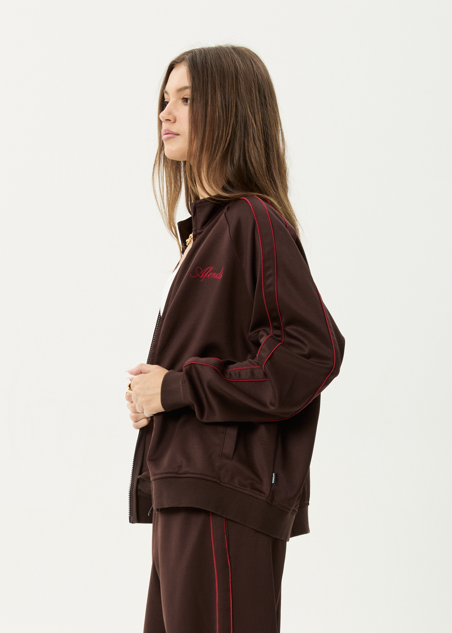 AFENDS Womens Avenue - Track Jacket - Coffee
