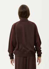 AFENDS Womens Avenue - Track Jacket - Coffee - Afends womens avenue   track jacket   coffee