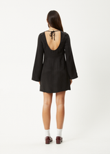 AFENDS Womens Gabriel - Cupro Mini Dress - Black - Afends womens gabriel   cupro mini dress   black