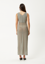 AFENDS Womens Gambet -  Sheer Maxi Dress - Black / Sand - Afends womens gambet   sheer maxi dress   black / sand