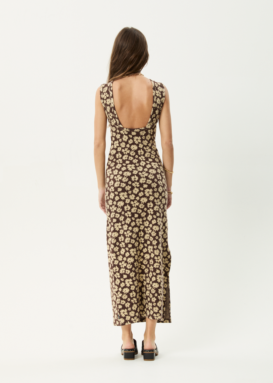 AFENDS Womens Astoria - Maxi Dress - Coffee