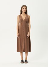 AFENDS Womens Hartley - Maxi Dress - Cinnamon - Afends womens hartley   maxi dress   cinnamon