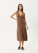 AFENDS Womens Hartley - Maxi Dress - Cinnamon - Afends womens hartley   maxi dress   cinnamon