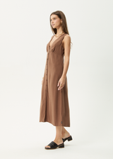 AFENDS Womens Hartley - Maxi Dress - Cinnamon - Afends womens hartley   maxi dress   cinnamon