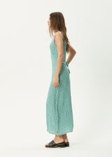 AFENDS Womens Creator - Seersucker Maxi Dress - Pine - Afends womens creator   seersucker maxi dress   pine