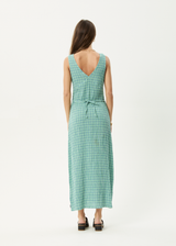 AFENDS Womens Creator - Seersucker Maxi Dress - Pine - Afends womens creator   seersucker maxi dress   pine