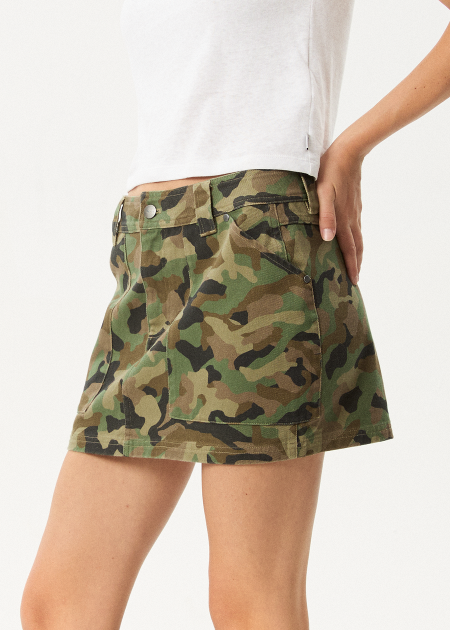 AFENDS Womens Hidden - Low Rise Workwear Skirt - Hidden