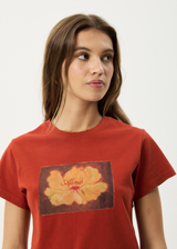 AFENDS Womens Dark Heaven - Baby Tee - Red Rum - Afends womens dark heaven   baby tee   red rum