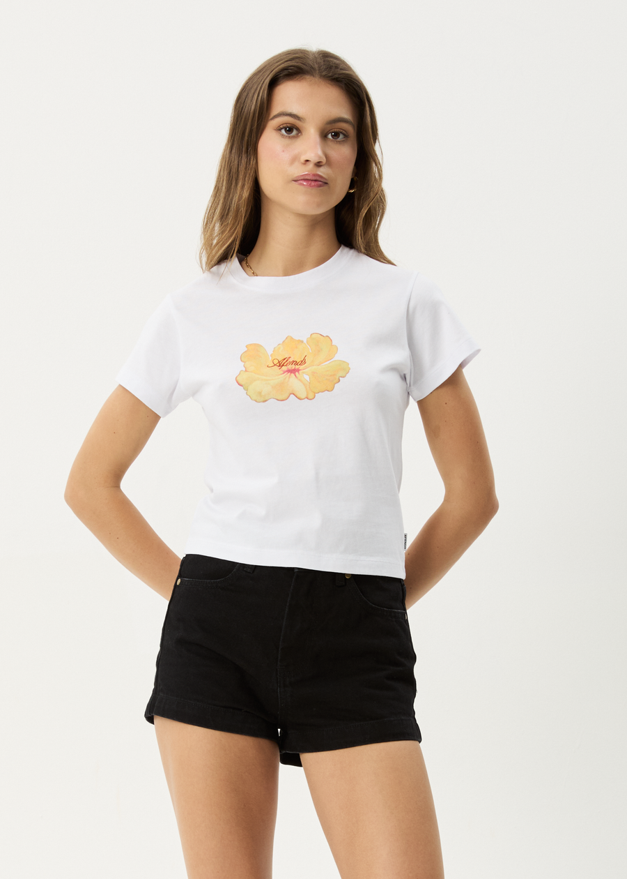 AFENDS Womens Dark Heaven - Baby Tee - White