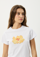 AFENDS Womens Dark Heaven - Baby Tee - White - Afends womens dark heaven   baby tee   white