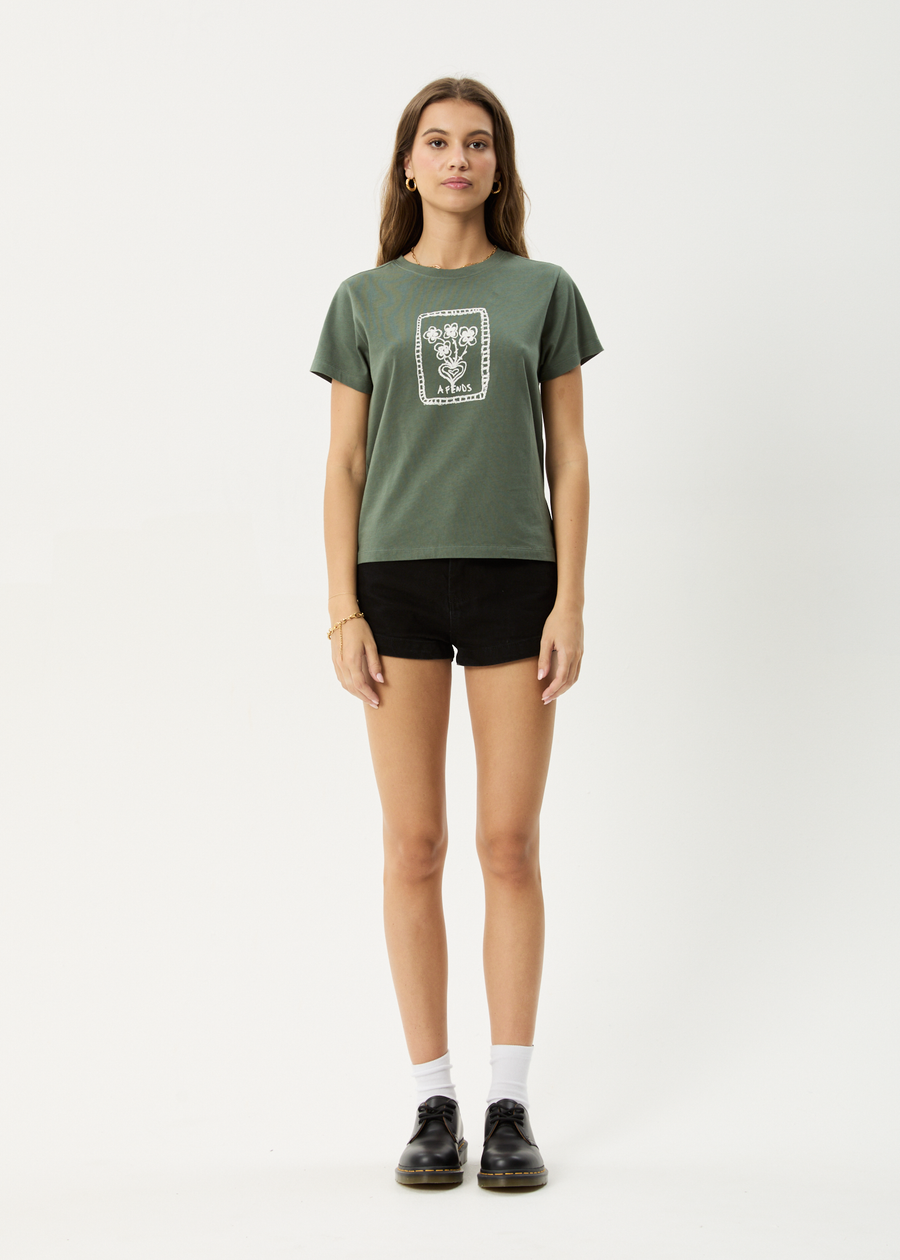 AFENDS Womens Maisie - Regular Tee - Sycamore