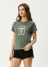 AFENDS Womens Maisie - Regular Tee - Sycamore - Afends womens maisie   regular tee   sycamore