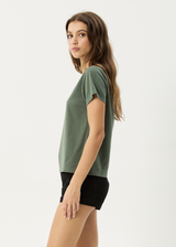 AFENDS Womens Maisie - Regular Tee - Sycamore - Afends womens maisie   regular tee   sycamore
