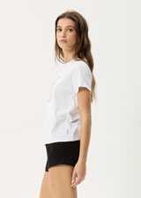AFENDS Womens Maisie - Regular Tee - White - Afends womens maisie   regular tee   white