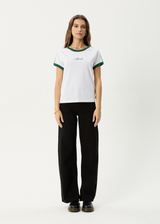 AFENDS Womens Games - Regular Tee - White - Afends womens games   regular tee   white