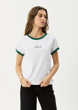 AFENDS Womens Games - Regular Tee - White - Afends womens games   regular tee   white