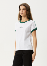 AFENDS Womens Games - Regular Tee - White - Afends womens games   regular tee   white