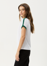 AFENDS Womens Games - Regular Tee - White - Afends womens games   regular tee   white
