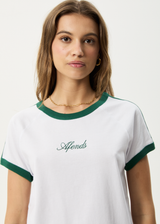 AFENDS Womens Games - Regular Tee - White - Afends womens games   regular tee   white