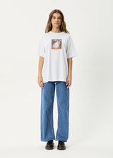 AFENDS Womens Modern Energy - Oversized Tee - White - Afends womens modern energy   oversized tee   white