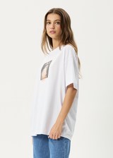 AFENDS Womens Modern Energy - Oversized Tee - White - Afends womens modern energy   oversized tee   white
