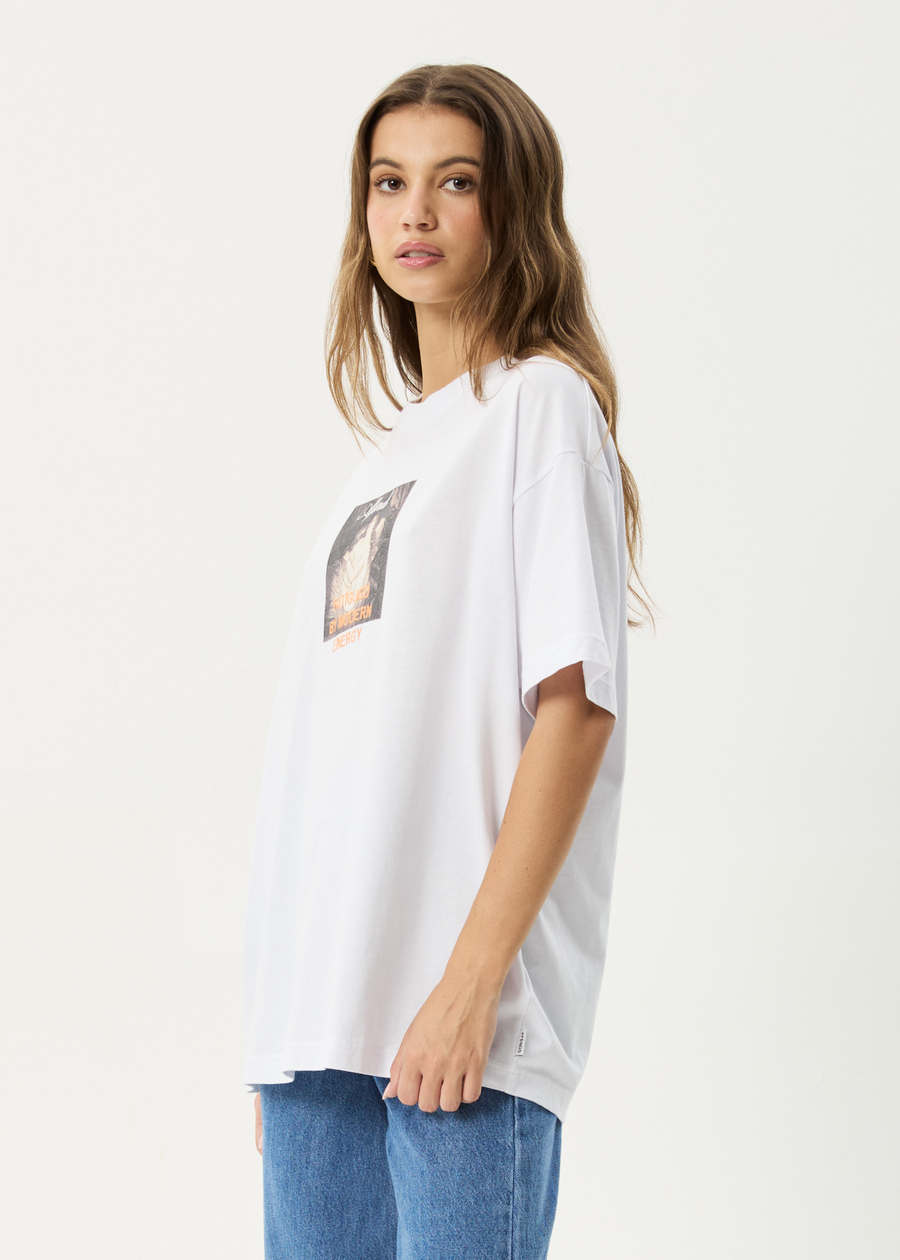 AFENDS Womens Modern Energy - Oversized Tee - White