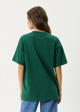 AFENDS Womens Cygnet - Oversized Tee - Hunter Green - Afends womens cygnet   oversized tee   hunter green