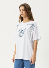 AFENDS Womens Cygnet - Oversized Tee - White - Afends womens cygnet   oversized tee   white