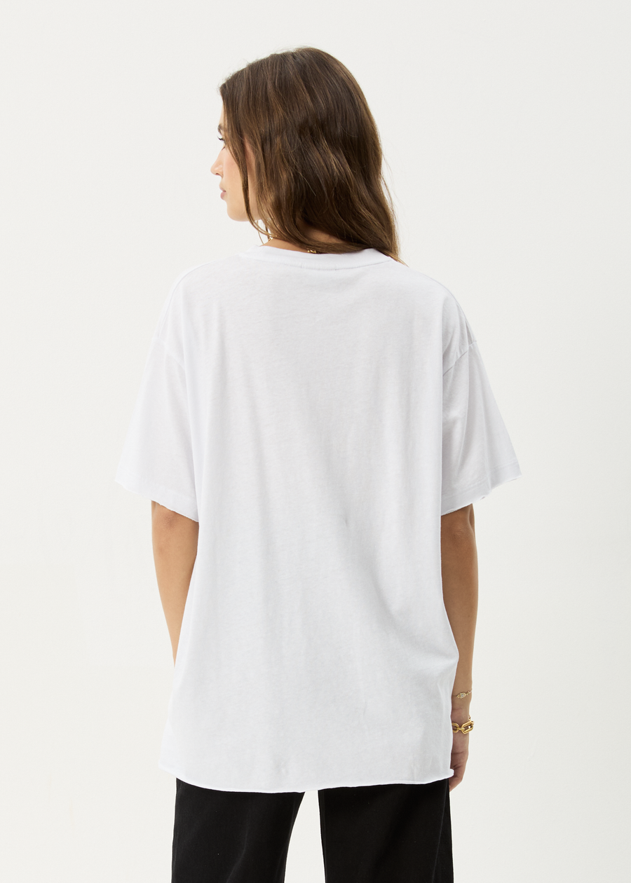 AFENDS Womens Wildflower - Oversized Tee - White